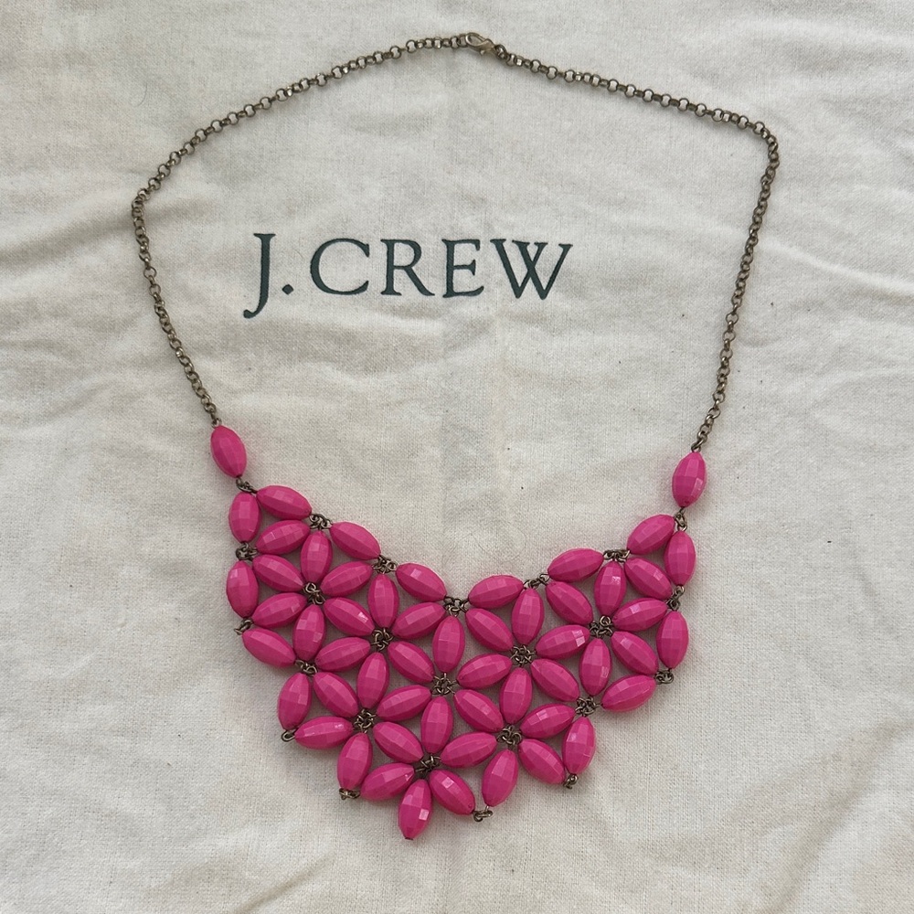 J. Crew Factory Pink Floral Necklace